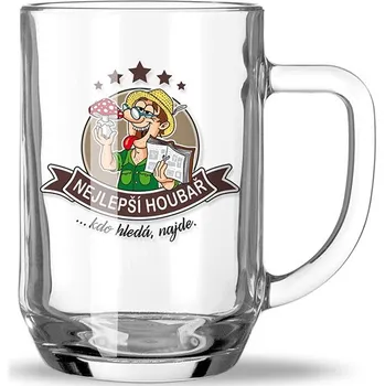 Sklenice Nekupto Hobby Dárkový půllitr - Nejlepší houbař