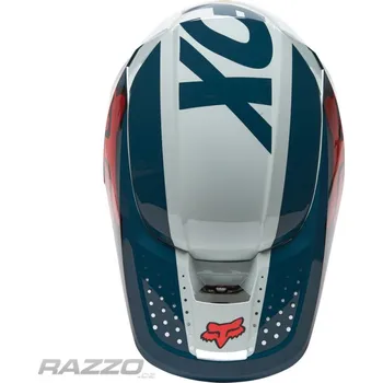 Helma na motorku Náhradní kšilt helmy FOX V1 Trice Visor Grey Orange 22 XS-S