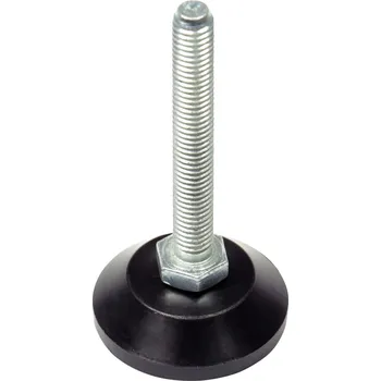 Pojezdové kolečko Noha ocelová s plastovou patkou M10x30mm
