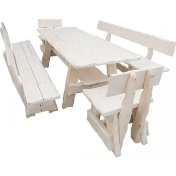 Zahradní sestava Drewmax Zahradní set MO266, smrk masiv (Barva dřeva: surové dřevo)