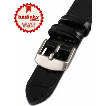 Řemínek na hodinky Kožený řemínek Mavex W-140-A, černý