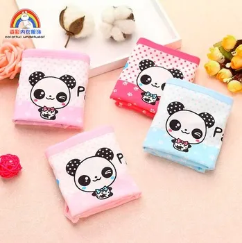 4 ks dívčích kalhotek s nohavičkami, různé animované motivy Motiv: Panda, Velikost: L (6-8 let)