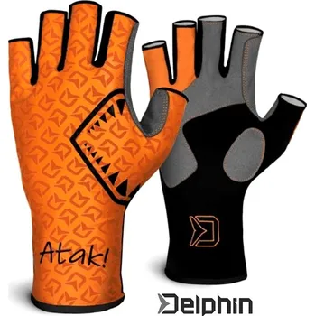 Rybářské oblečení Bezprsté přívlačové rukavice Delphin Atak! 75F velikost: L