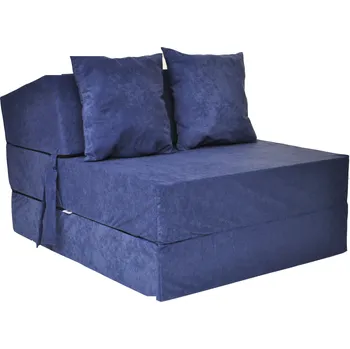 Křeslo MAXMAX Rozkládací molitanové křeslo (matrace) modré