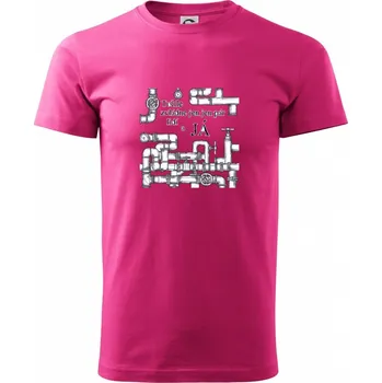 Pánská móda Instalatér tohle zvládne jen pár lidí - Klasické pánské triko vyšší gramáže - S ( Purpurová )