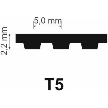 Megadyne T5-460 ozubený řemen polyuretanový