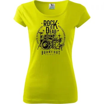 Dámské tričko Rock Is Dead 2 - Dámské triko Pure - S ( Limetková )