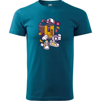 Pánské tričko Filmátor - Klasické pánské triko vyšší gramáže - S ( Petrolejová )