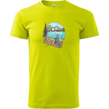 The Journey Boy - Klasické pánské triko vyšší gramáže - 2XL ( Limetková )