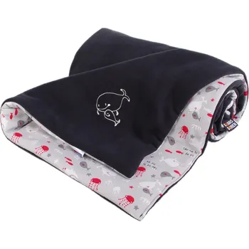 Dětská deka Kaarsgaren Zateplená dětská deka šedá rybičky