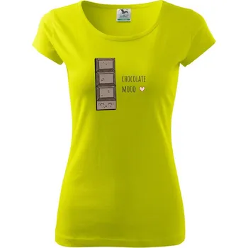 Dámské tričko Nálada na čokoládu - Dámské triko Pure - S ( Limetková )