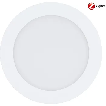 Bodové svítidlo Eglo ZIGBEE 900102 FUEVA-Z - LED zápustné stmívatelné svítidlo ovládané ovladačem, nebo z mobilní aplikace, LED 10,8W, Ø 16,5cm IP20/ IP44, bílá, 2700-6500K (LED vestavné svítidlo v bílé barvě do sádrokartonu)