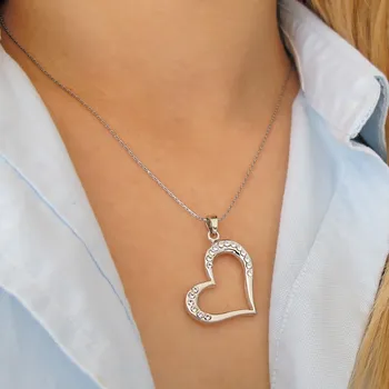 Náhrdelník Náhrdelník Srdce se Swarovski 32mm Crystal Rhodium
