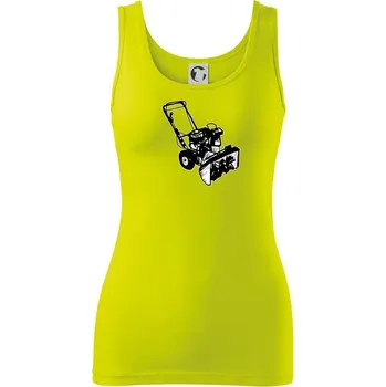 Dámské tričko Sněhová fréza kresba - Dámské tílko - XL ( Limetková )