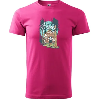 Pánská móda Home sweet home - kreslený - Klasické pánské triko vyšší gramáže - XS ( Purpurová )