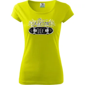The skateboard life - Dámské triko Pure - XS ( Limetková )
