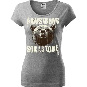 Dámské tričko Bear strong - Dámské triko Pure - S ( Tmavě šedý melír )