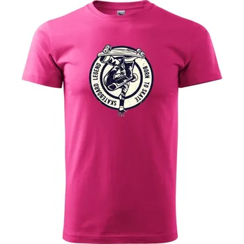 Pánské tričko Skateboard Legend - Klasické pánské triko vyšší gramáže - L ( Purpurová )