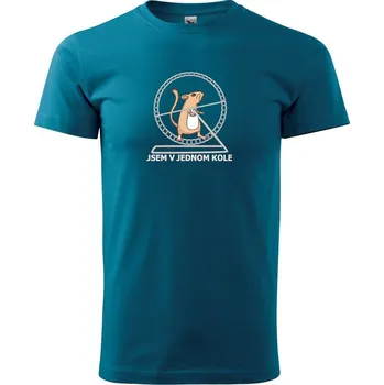 Pánská móda Jsem v jednom kole - Klasické pánské triko vyšší gramáže - XS ( Petrolejová )