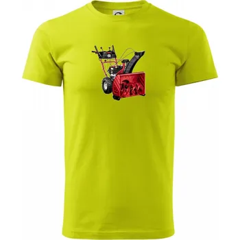 Pánské tričko Sněhová fréza - Klasické pánské triko vyšší gramáže - XS ( Limetková )