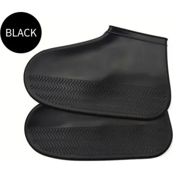 Moto obuv Nepromokavé silikonové chrániče na boty Barva: Černá, Velikost: L (40-44)