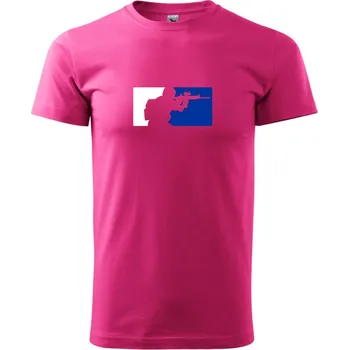 Pánské tričko Airsoft hráč - Klasické pánské triko vyšší gramáže - L ( Purpurová )