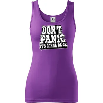 Dámské tričko Don't panic kámen - Dámské tílko - XL ( Fialová )