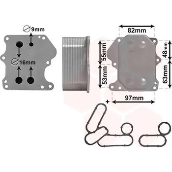 Chladič motoru Olejový chladič, motorový olej VAN WEZEL 18003625