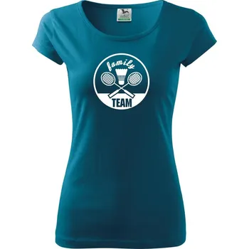 Dámské tričko Badminton Family Team - Dámské triko Pure - XL ( Petrolejová )