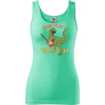 Dámské tričko Rockstar T-rex - Dámské tílko - XL ( Mátová )