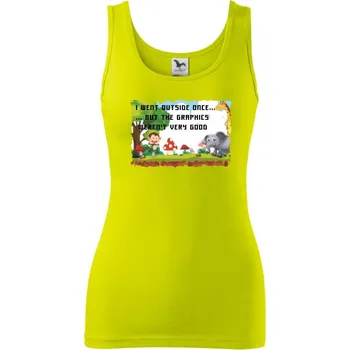 I went outside once... - Dámské tílko - S ( Limetková )