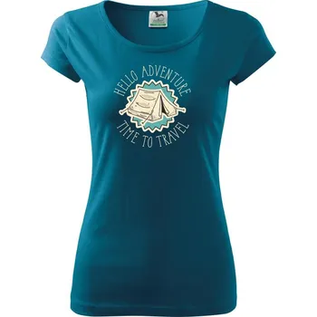 Dámské oblečení Hello Adventure - Dámské triko Pure - XL ( Petrolejová )