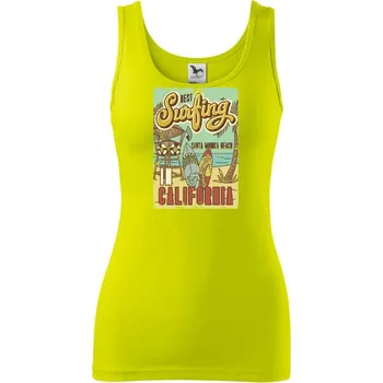 Santa Monica Beach Surf - Dámské tílko - M ( Limetková )