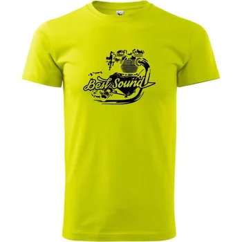 Moto Best Sound - Klasické pánské triko vyšší gramáže - S ( Limetková )