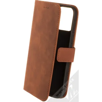 Pouzdro na mobilní telefon 1Mcz Velvet Book flipové pouzdro pro Apple iPhone 13 Pro Max hnědá (brown)
