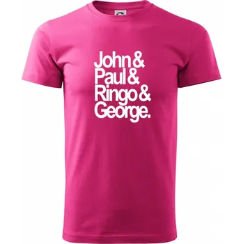 Pánská móda John Paul Ringo George - Klasické pánské triko vyšší gramáže - L ( Purpurová )