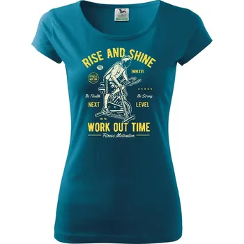 Dámské oblečení Work Out Time - Dámské triko Pure - XL ( Petrolejová )