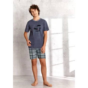 Pánské pyžamo Chlapecké pyžamo Taro Damian 944 Modrá 98