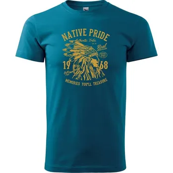 Pánská móda Native Pride - Klasické pánské triko vyšší gramáže - XS ( Petrolejová )