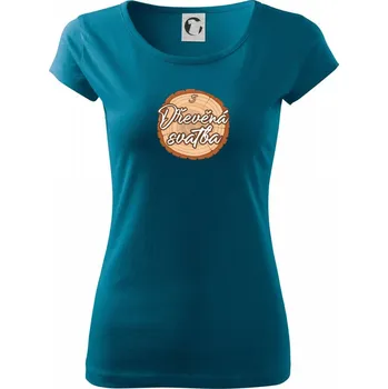 Dámské tričko Dřevěná svatba 5 - Dámské triko Pure - XS ( Petrolejová )