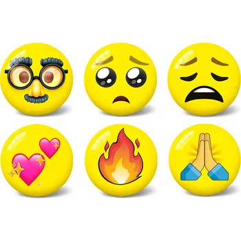 Dětský míč Mikro trading Míč nenafouknutý - 20 cm - smajlík