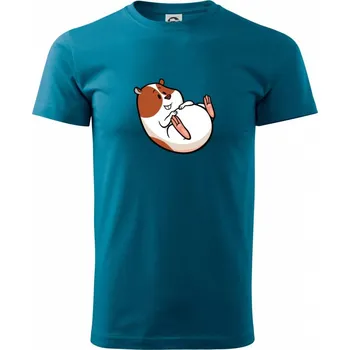 Pánské tričko Křeček lenoch - Klasické pánské triko vyšší gramáže - L ( Petrolejová )