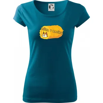Dámské tričko Liška v balíku - Dámské triko Pure - M ( Petrolejová )