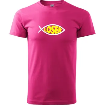 Pánská móda Rybaření - Loser - Klasické pánské triko vyšší gramáže - S ( Purpurová )