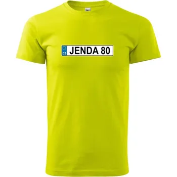 Pánské tričko SPZ Jenda 80 - Klasické pánské triko vyšší gramáže - M ( Limetková )