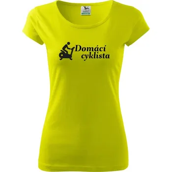Dámské tričko Domácí cyklista - Dámské triko Pure - S ( Limetková )