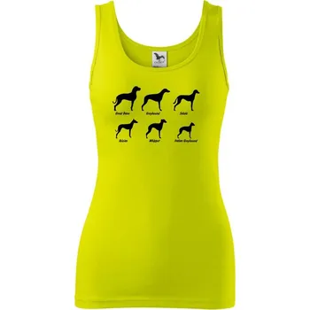 Dámské tričko Chrt rasy - Dámské tílko - M ( Limetková )