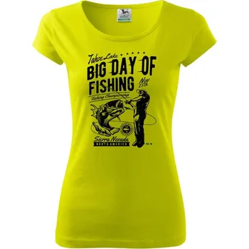 Big Day of Fishing - Dámské triko Pure - XS ( Limetková )