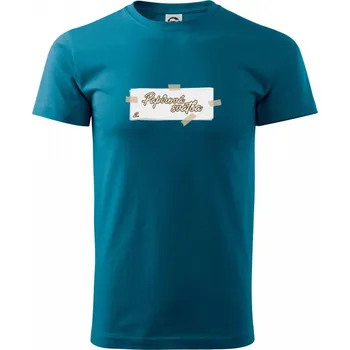 Papírová svatba 2 - Klasické pánské triko vyšší gramáže - S ( Petrolejová )