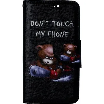 Pouzdro na mobilní telefon Pouzdro iPhone 13 mini knížkové Don´t Touch méďa (kryt neboli obal na iPhone 13 mini)